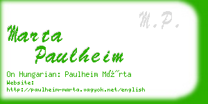 marta paulheim business card